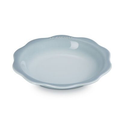 Fleur Lace Round Dish 24cm Silver Blue