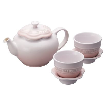 Flower Teapot Set Shell Pink image number 0