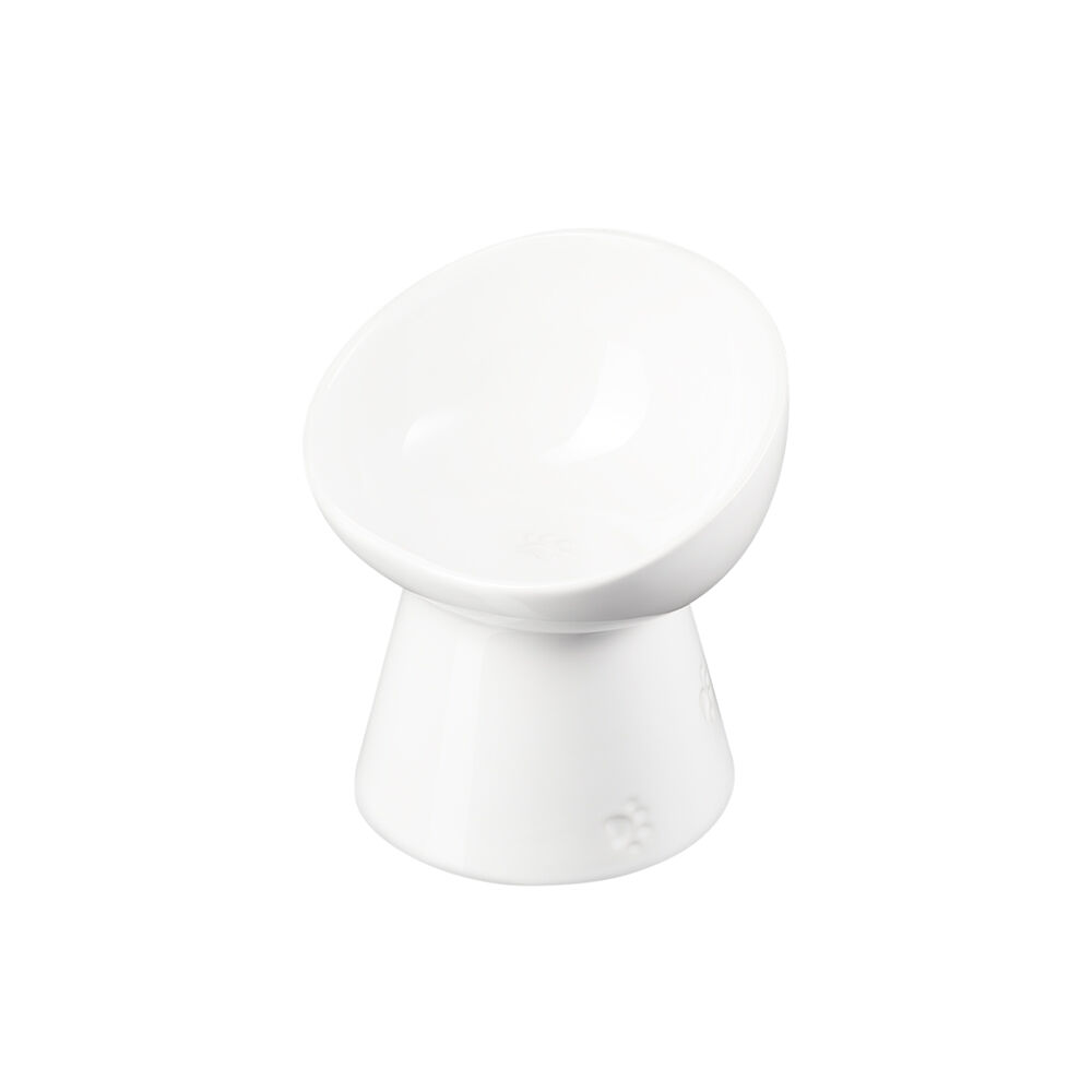 White pet bowl top