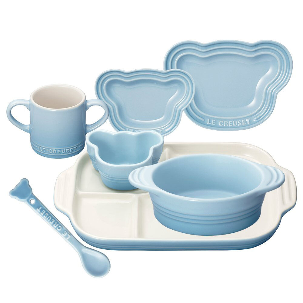 Baby blue dinner best sale set