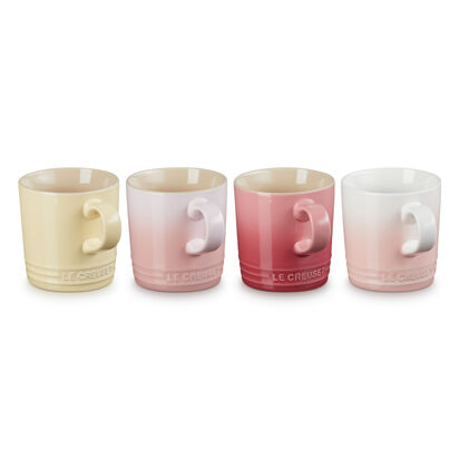 Set of 4 London Coffee Mug 350ml Custard Yellow/Shell Pink/Rose Quartz/Powder Pink