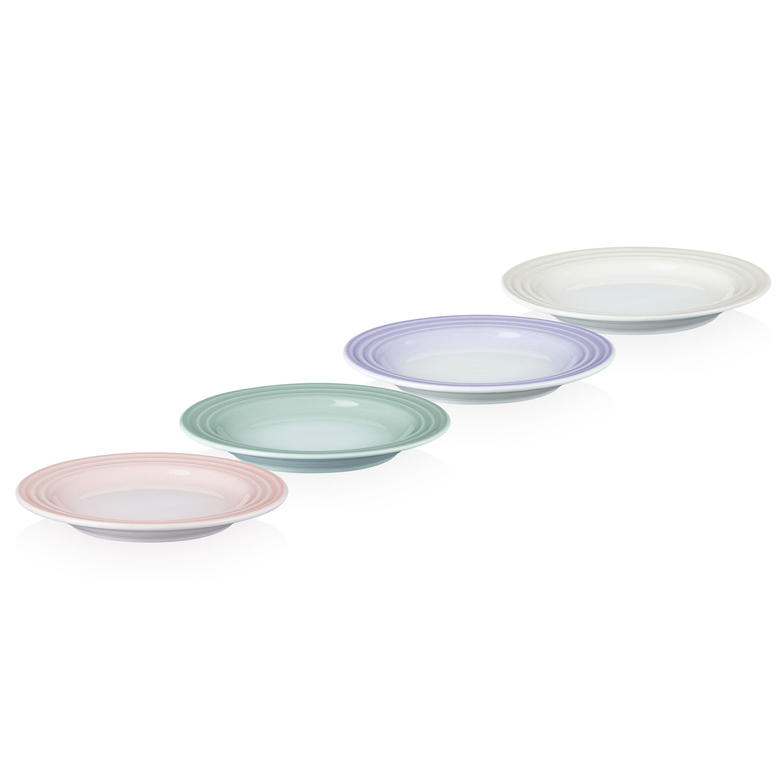 Set of 4 Vancouver Appetizer Plate 17cm Shell Pink/Powder