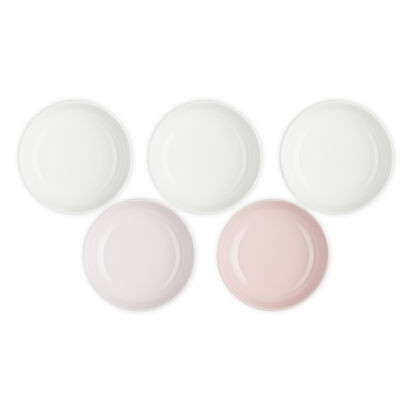 Sphere 陶瓷圓盤5件裝18厘米shell Pink Powder Pink Powder Purple Milky Pink Meringue Multicolor2 Le Creuset Hong Kong