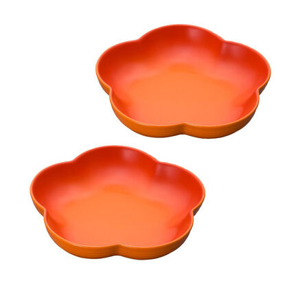 Set of 2 Medium Flower Dish Flame