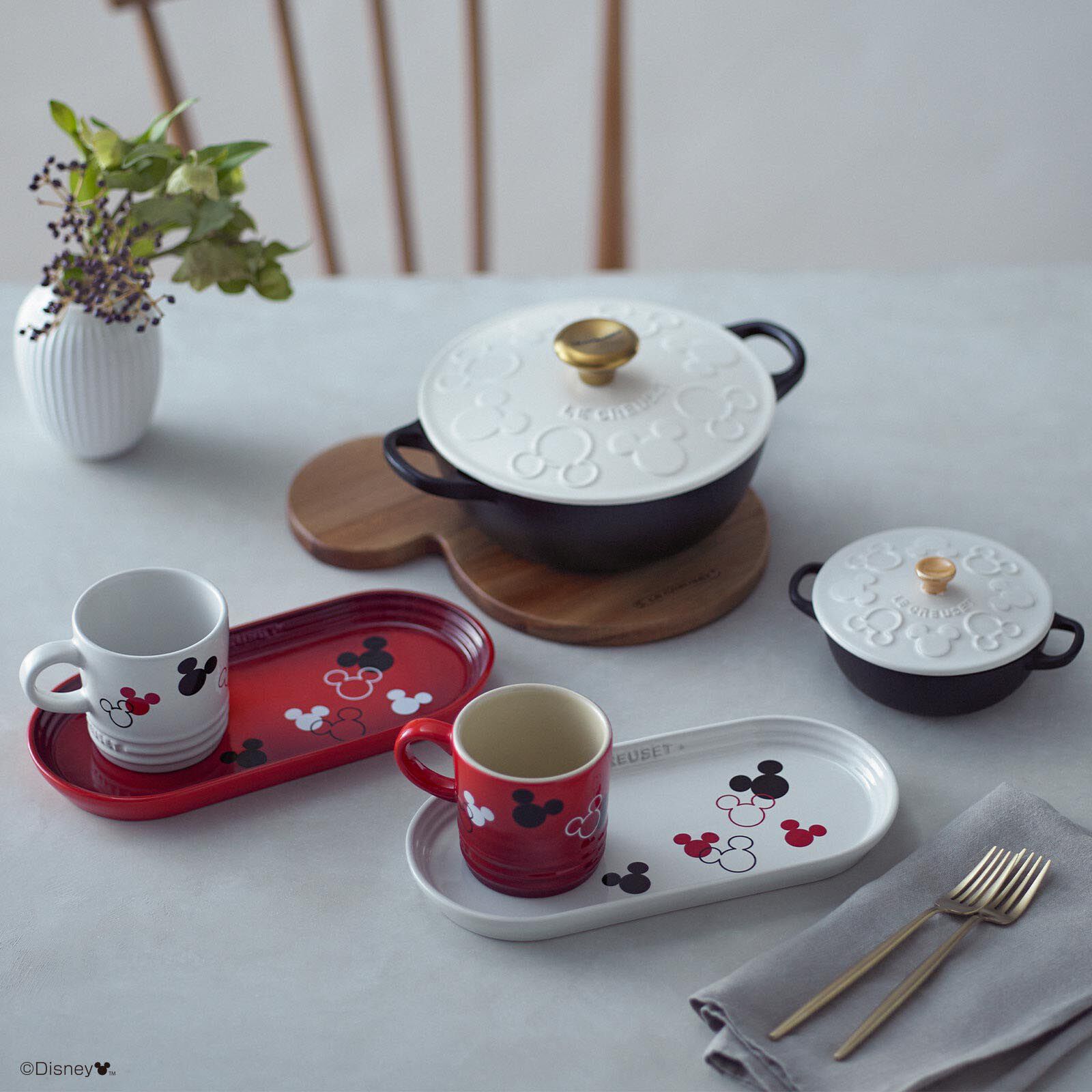 Mickey Mouse Oblong Plate 25cm White 010 Le Creuset Hong Kong