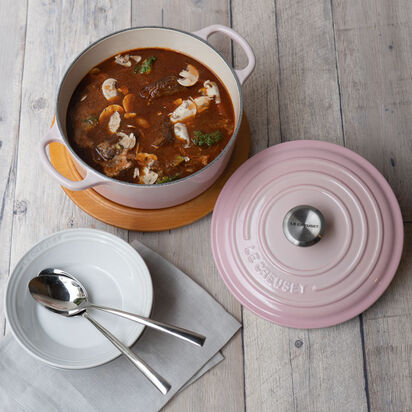 圓形琺瑯鑄鐵鍋24厘米shell Pink 777 Le Creuset Hong Kong