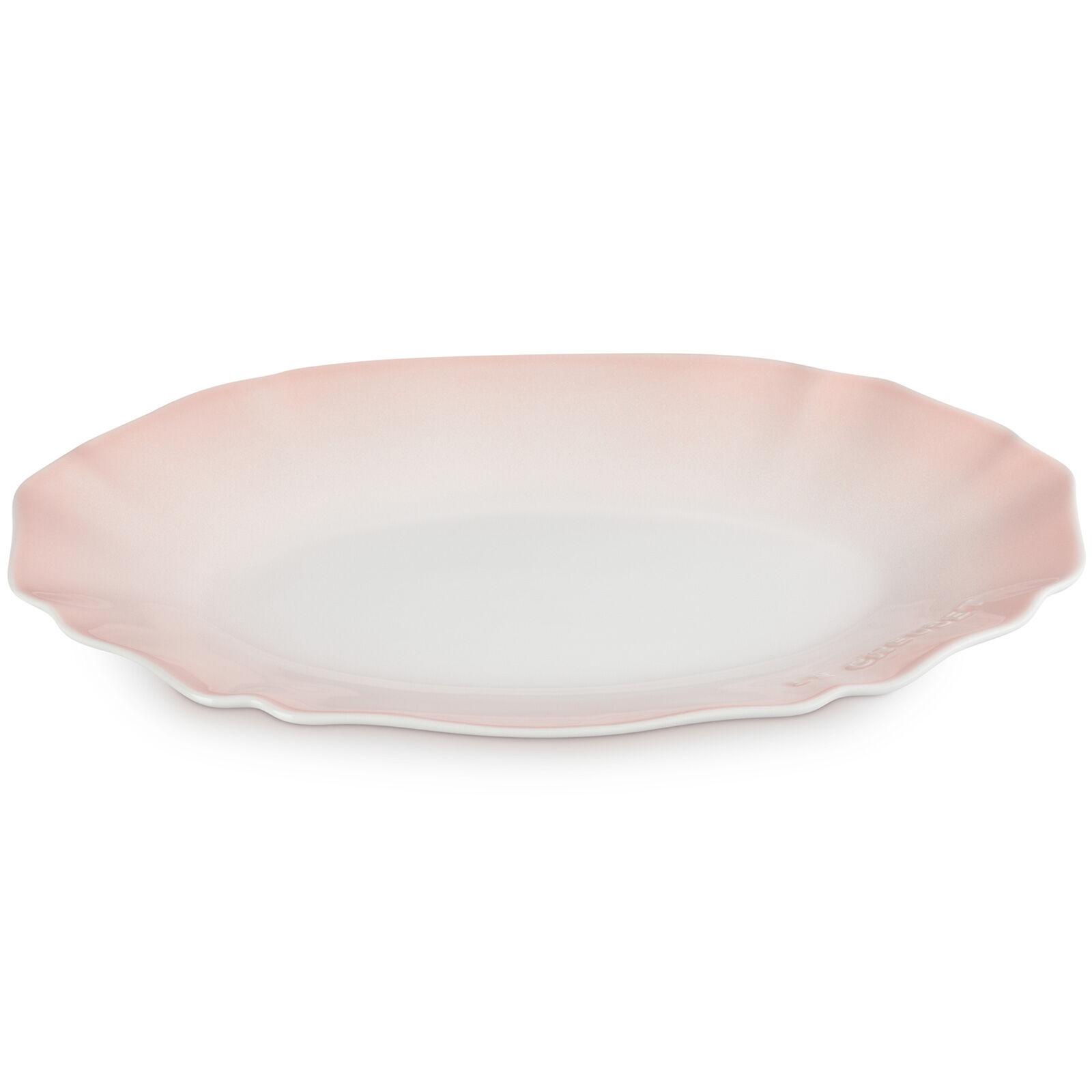 Elegant Frill Oval Plate 32cm Powder Pink 231 Le Creuset Hong Kong