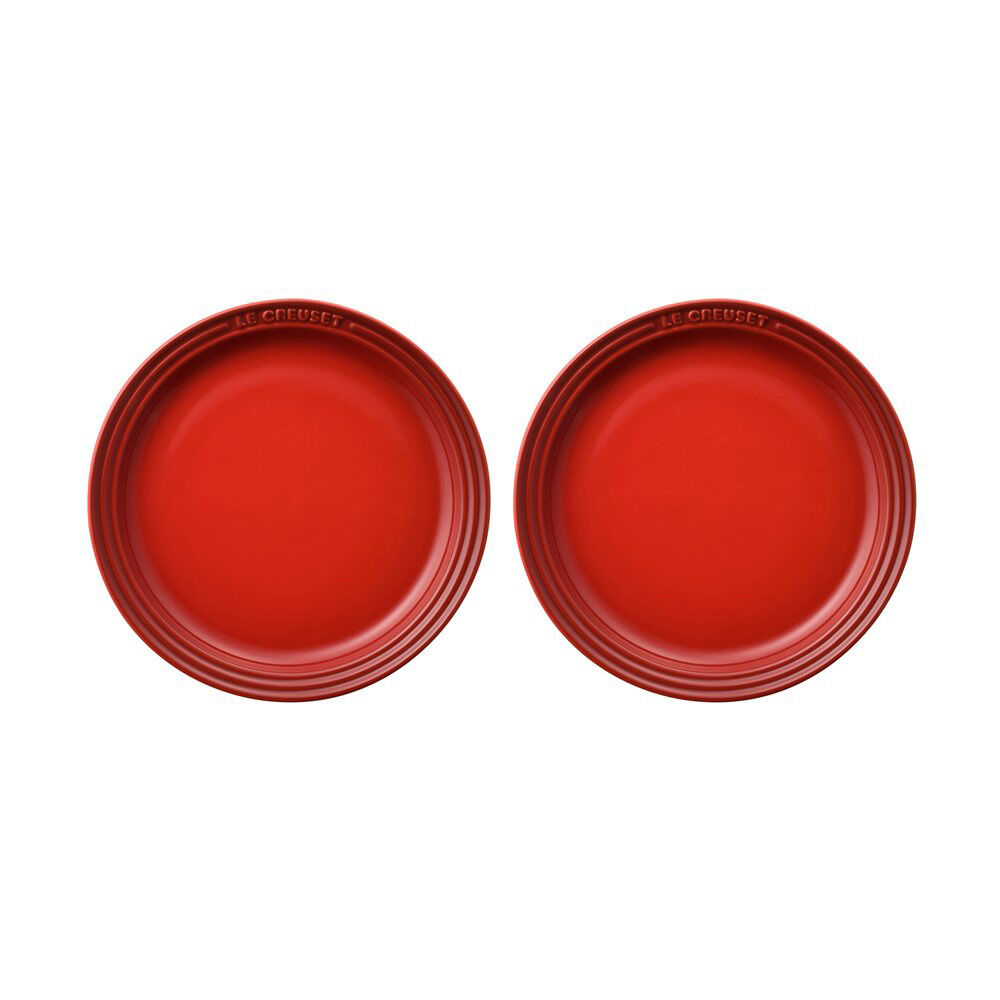 Details about   Le Creuset Round Plate 19cm Race 2020 Christmas limited 3 colors SET 