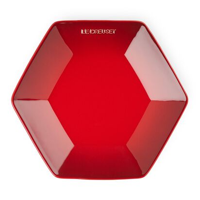 Hexagon Plate 26cm Cerise