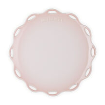 Fleur Lace Round Plate 25cm Shell Pink
