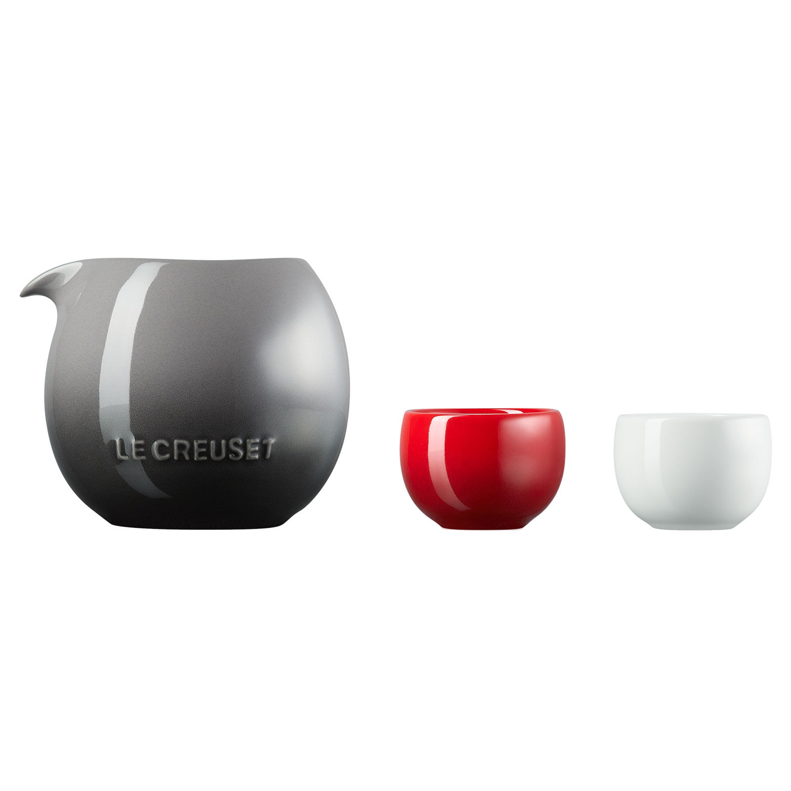 Seoul Sphere Sake Set Flint/White/Cerise S281 | Le Creuset Seoul Sphere Sake Set Flint/White/Cerise S281 | Le Creuset