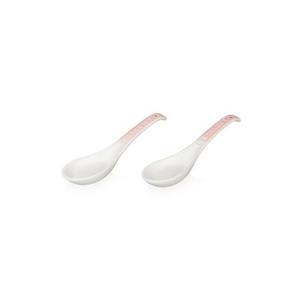 Set of 2 NEO Chinese Spoon 14cm Shell Pink