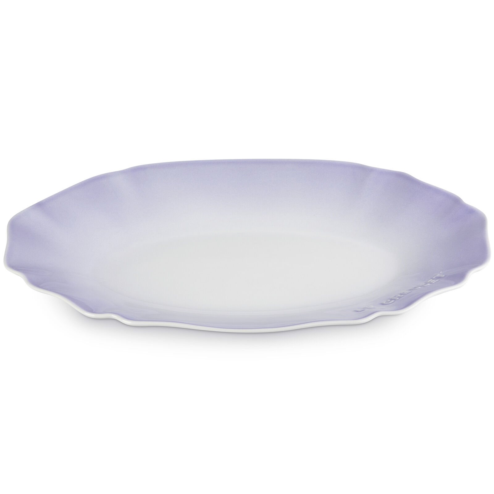 Elegant Frill Oval Plate 32cm Powder Purple 563 Le Creuset Hong Kong