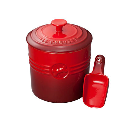 Pet Food Container with Scoop Cerise
