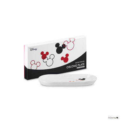 Mickey Mouse Oblong Plate 25cm White