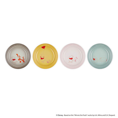 Winnie The Pooh Set of 4 Round Plate 18cm image number 1