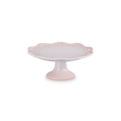 Fleur Lace Cake Stand 17cm Shell Pink