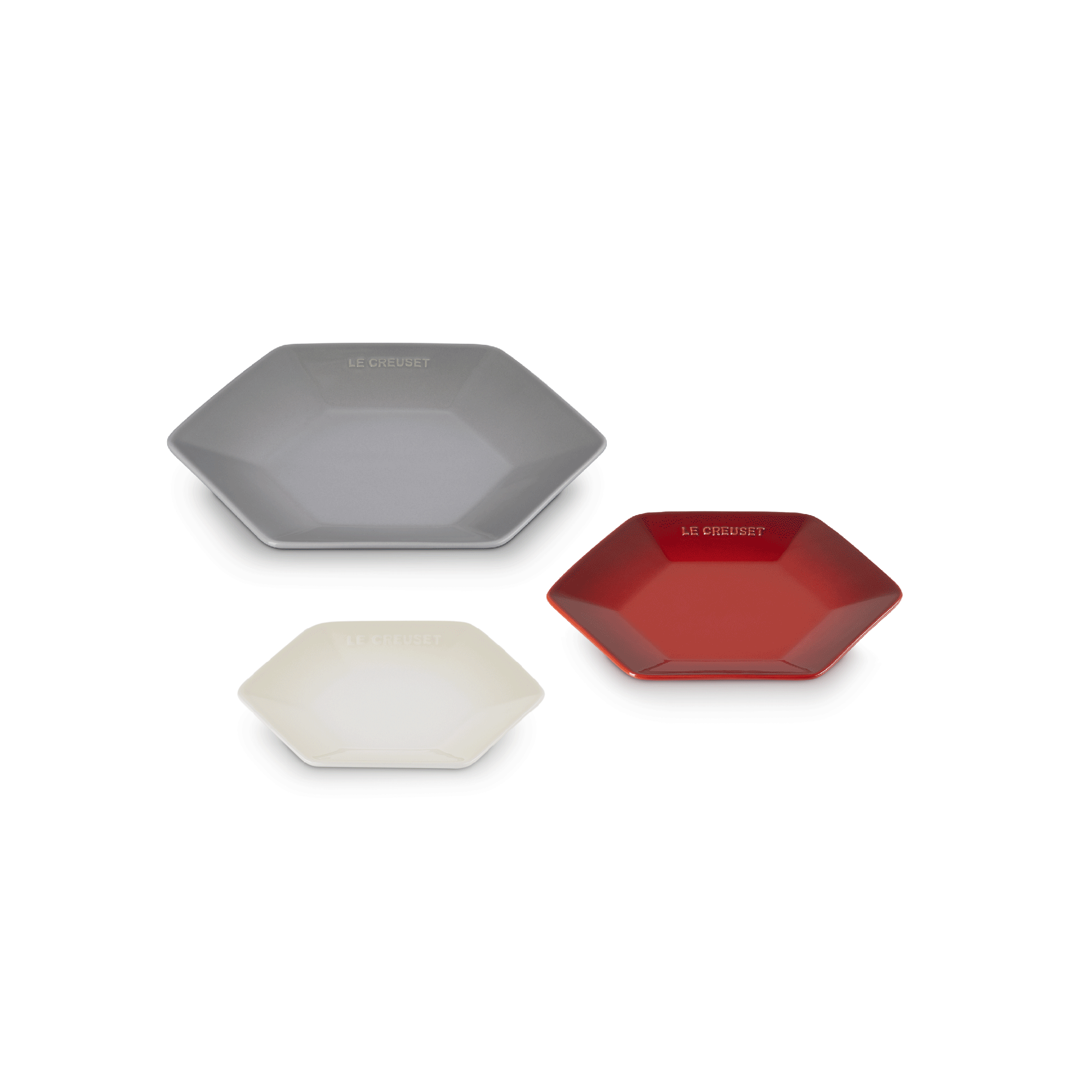 Hexagon Plates Set of 3 Special Set
