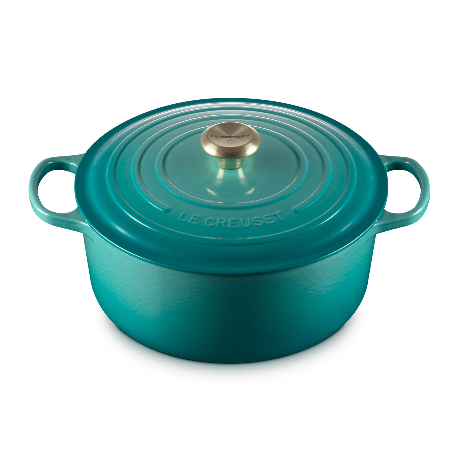 Round Casserole (Light Gold Knob) image number 1