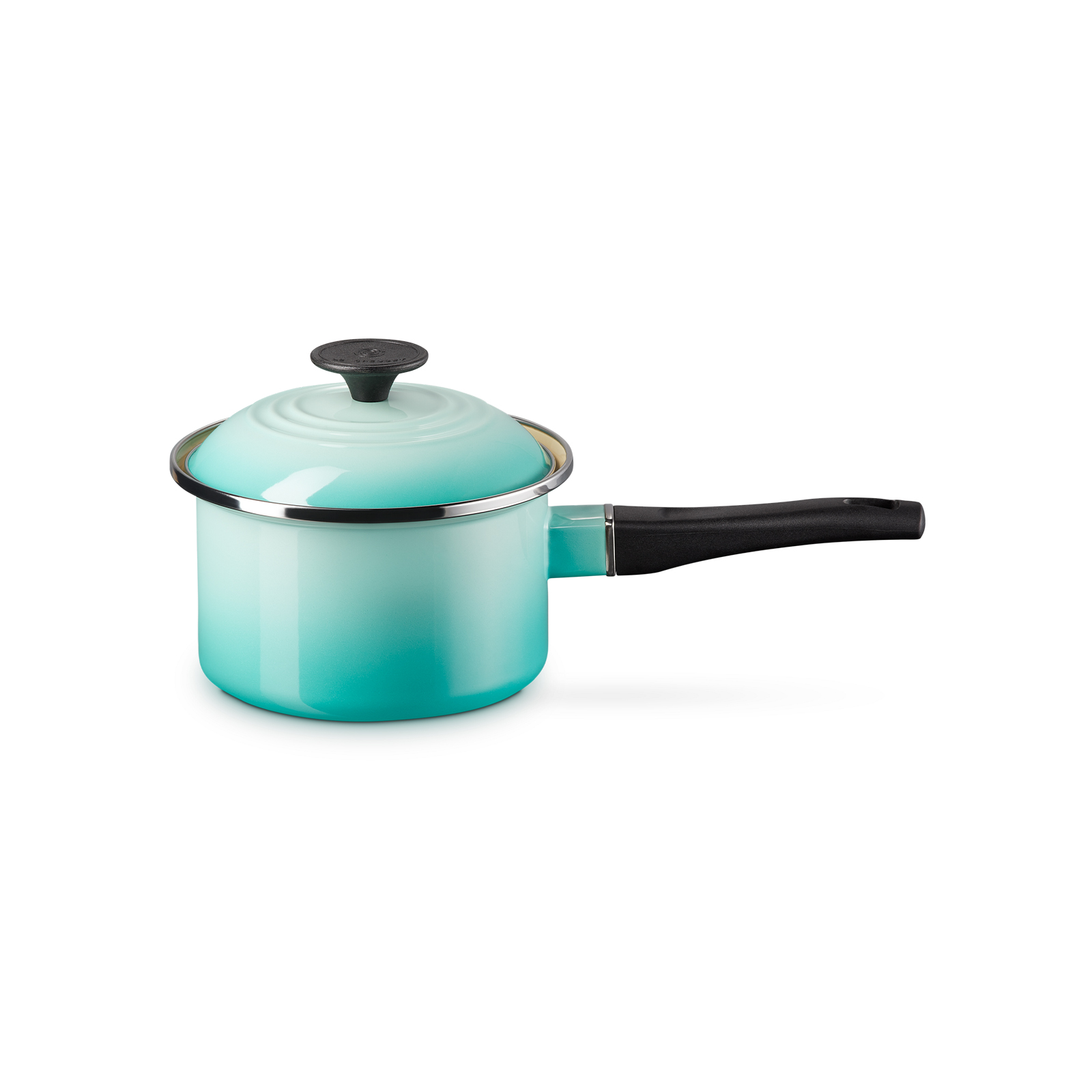 Enamel On Steel Saucepan 16cm Cool Mint