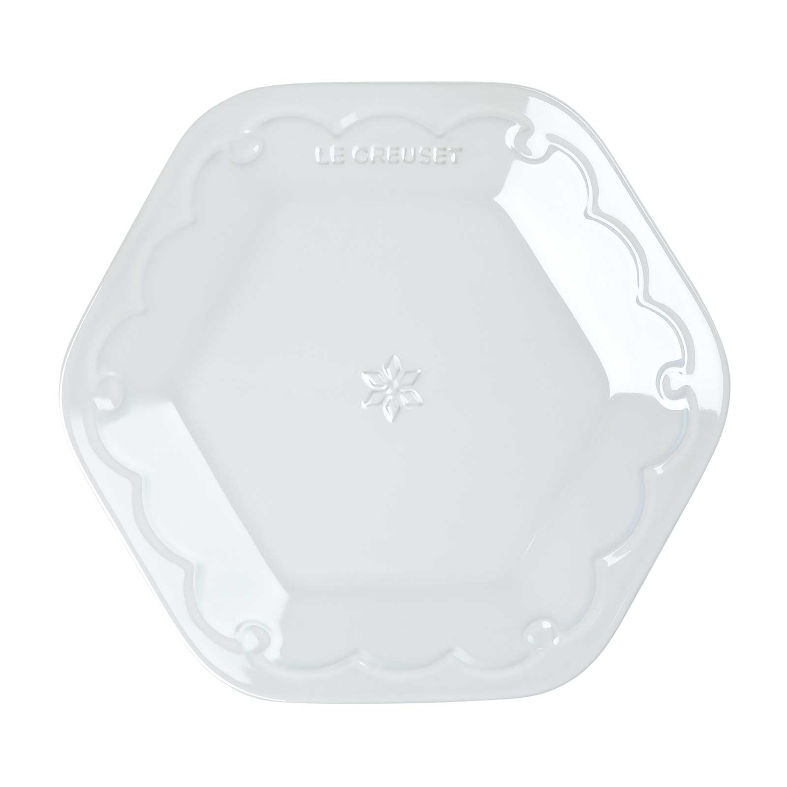 Snow Ring Plate 25cm Pearlized White