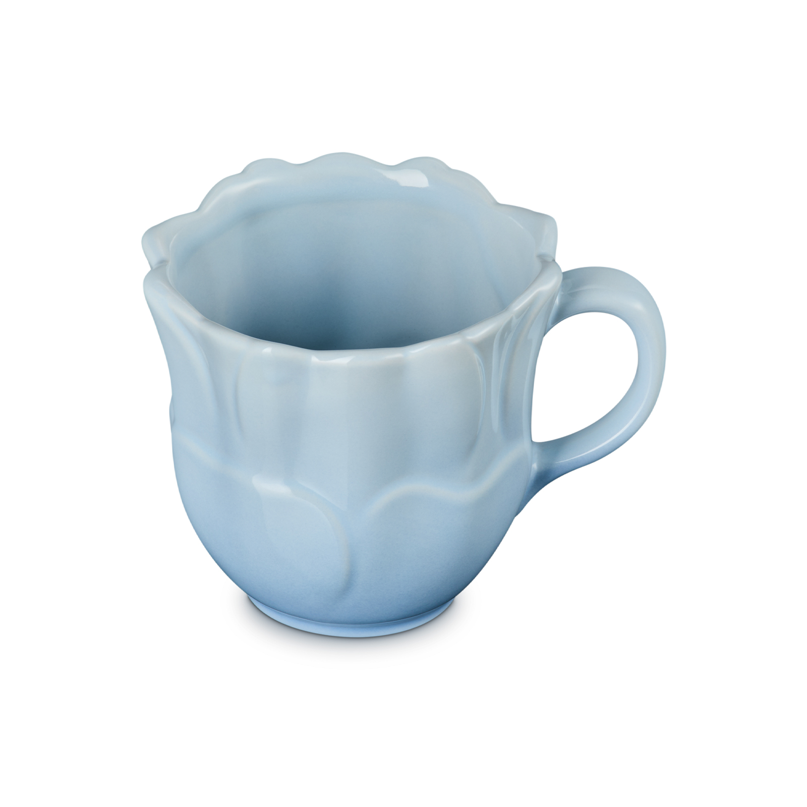 銀蓮花花瓣造型陶瓷杯 image number 1