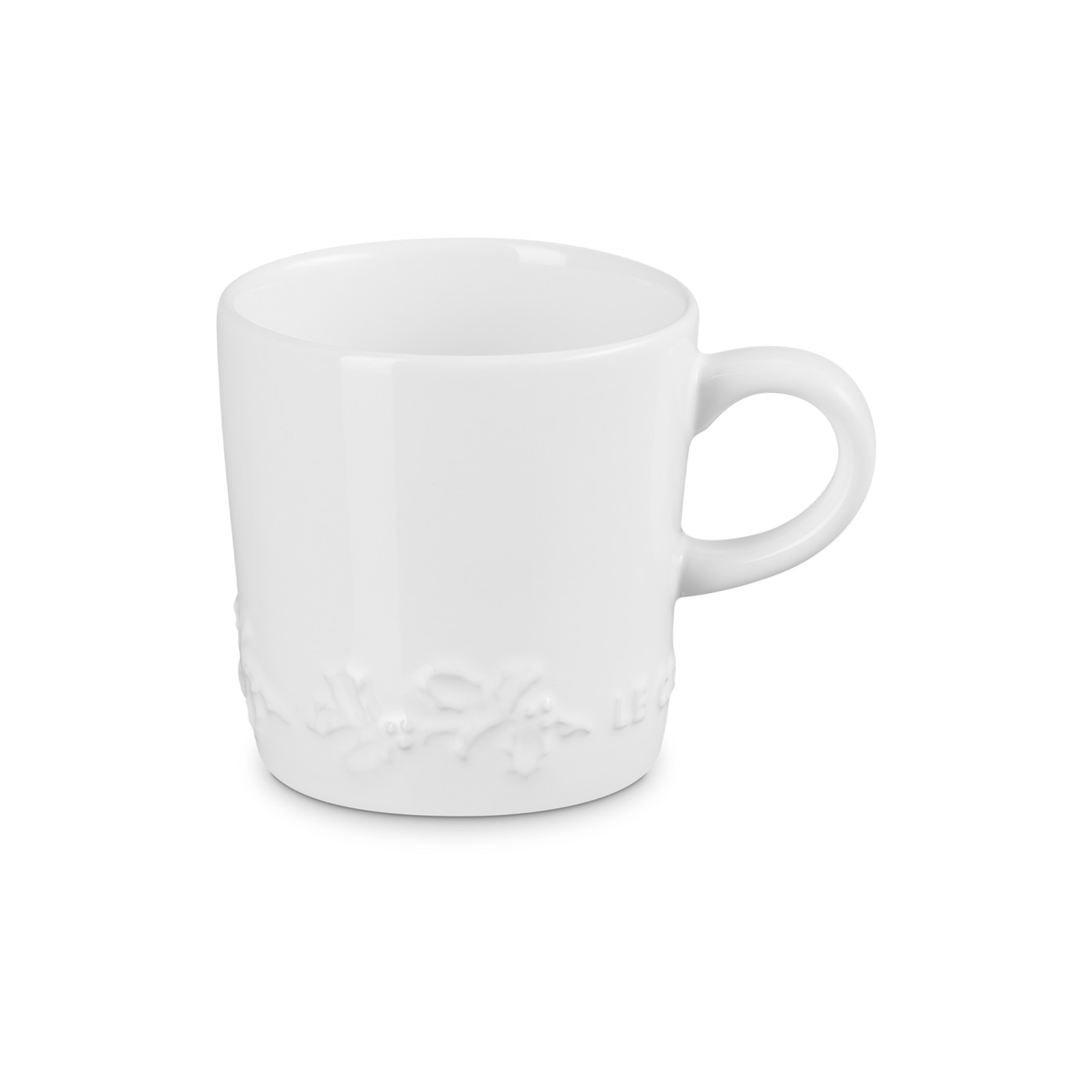 Holly 陶瓷圖案矮身咖啡杯 200毫升 White