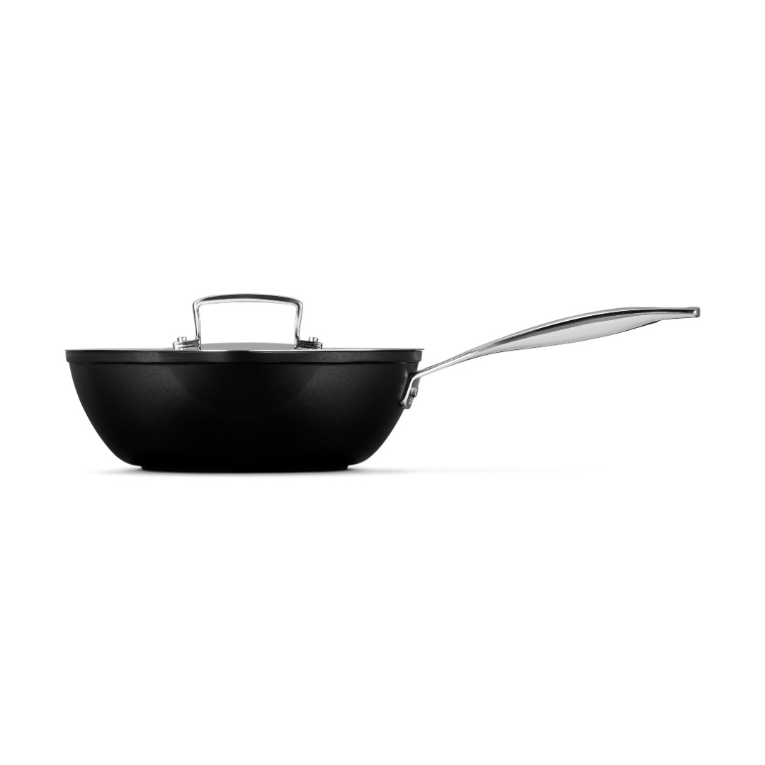 Toughened Non-Stick Chef Pan with Stainless Steel Lid image number 2