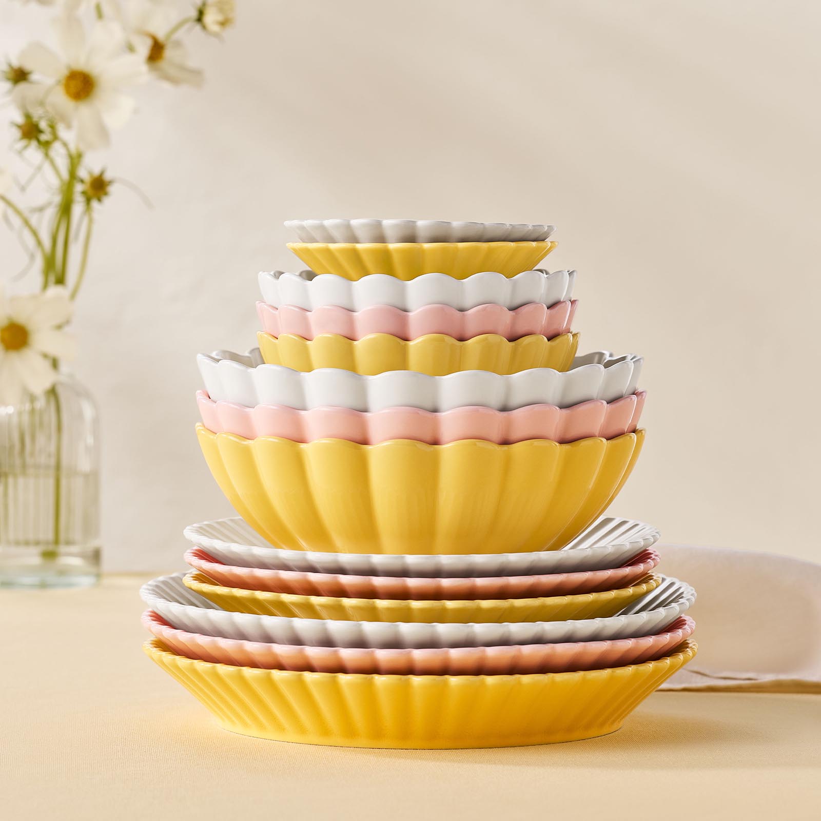 非洲菊造型陶瓷碟 image number 5