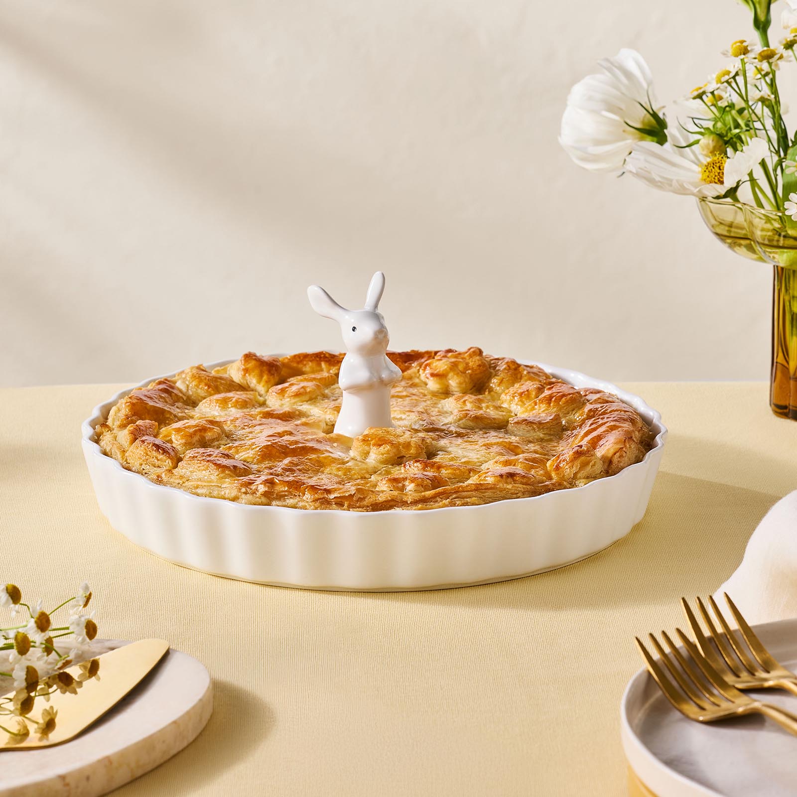 兔子造型陶瓷派鳥 image number 2