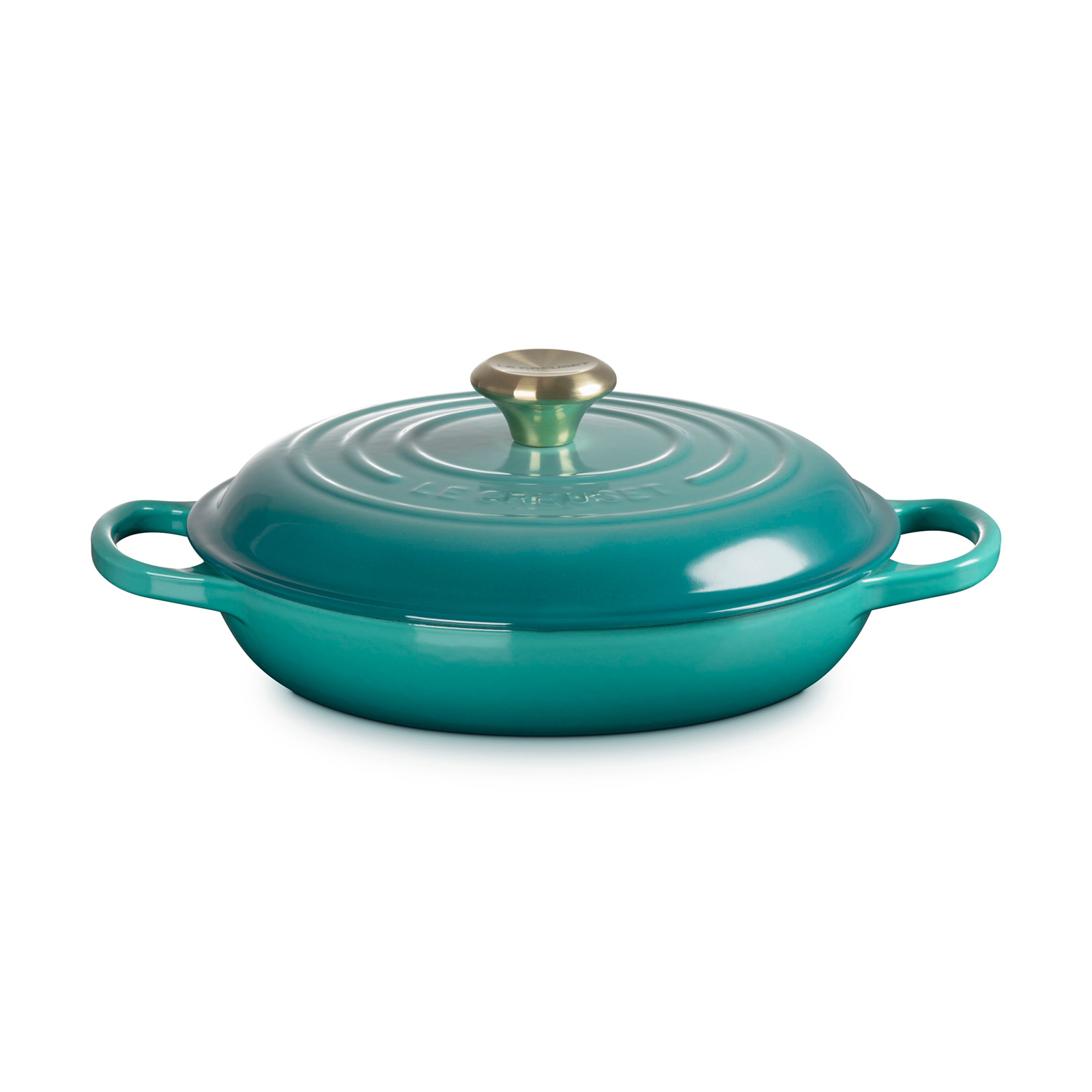Buffet Casserole 26cm Bleu Riviera (Light Gold Knob) image number 0