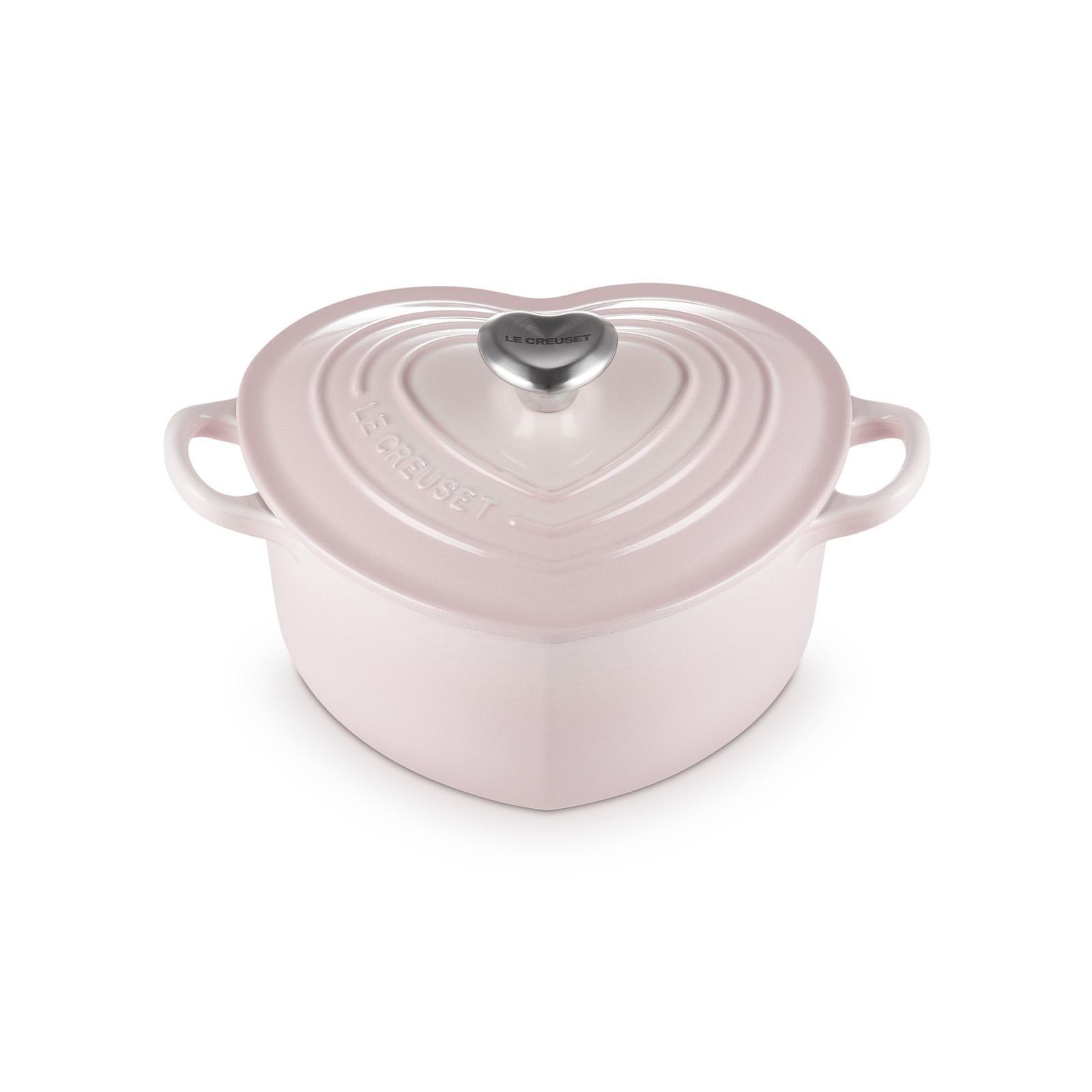 心形琺瑯鑄鐵鍋 20厘米 Shell Pink (心形鍋蓋頭)