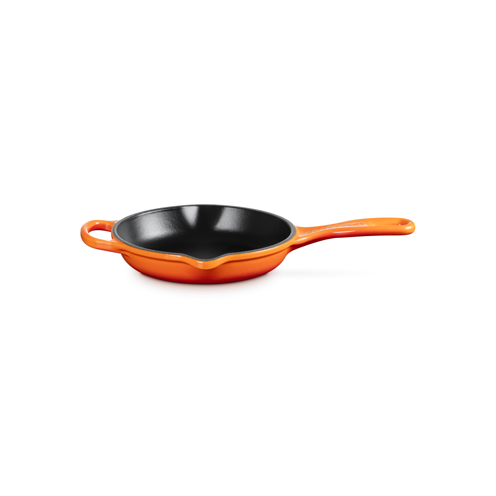 圓形連手柄琺瑯鑄鐵平底煎鍋 16厘米 Flame