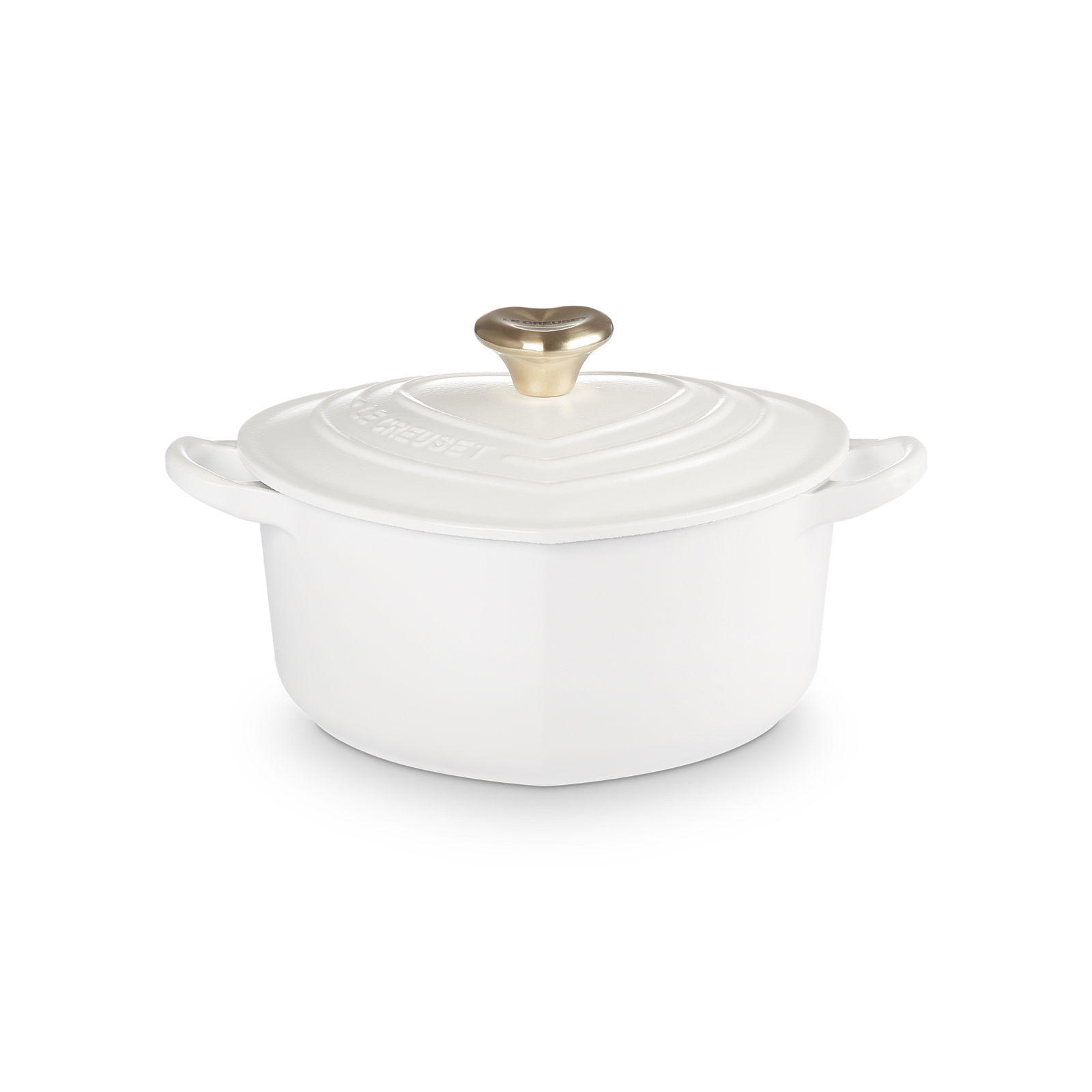 Heart Shaped Casserole (Light Gold Heart Knob) image number 1