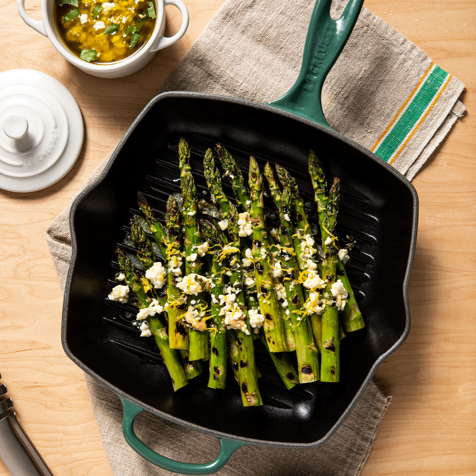 正方形連手柄琺瑯鑄鐵烤盤 image number 4