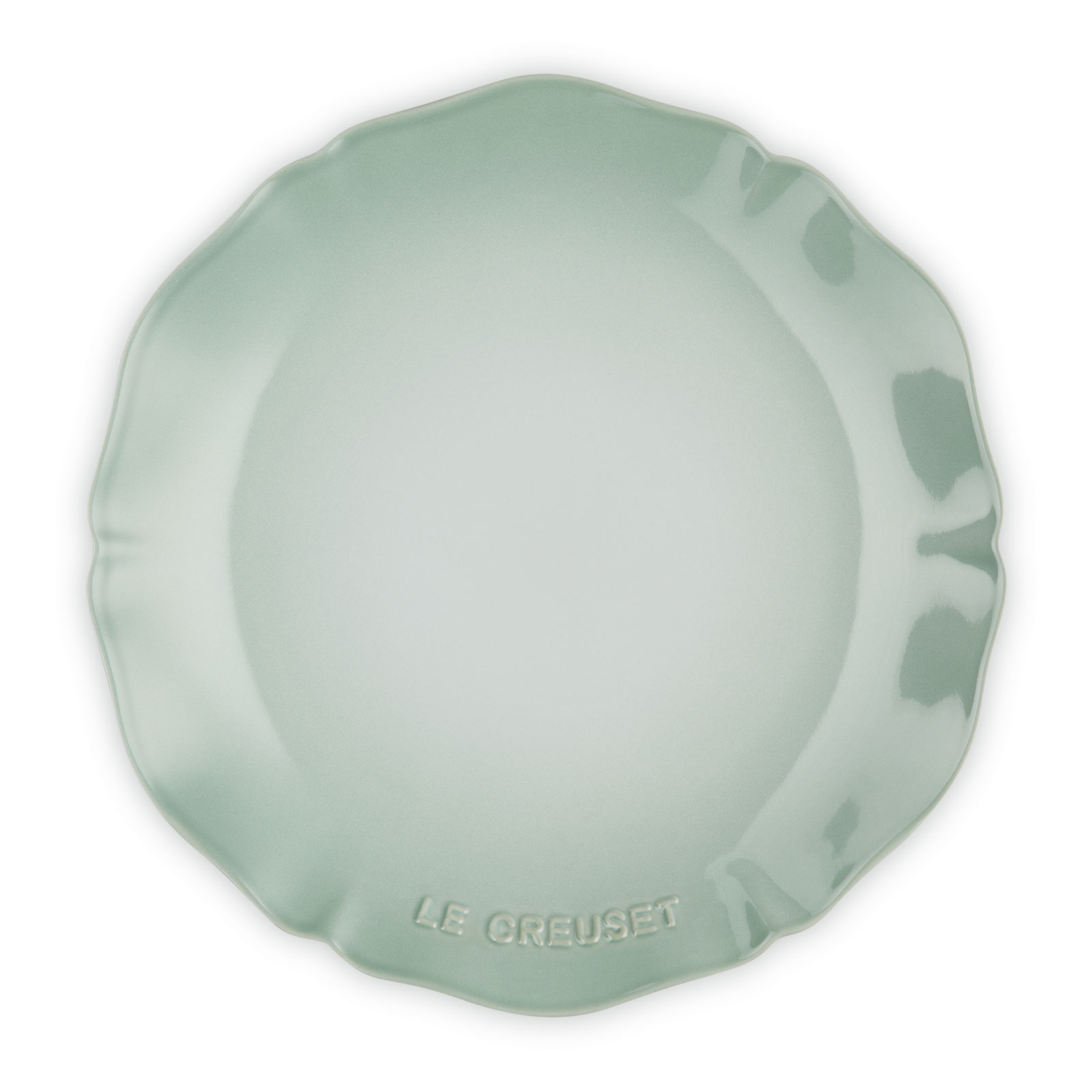 Elegant Frill Plate 25cm Water Green