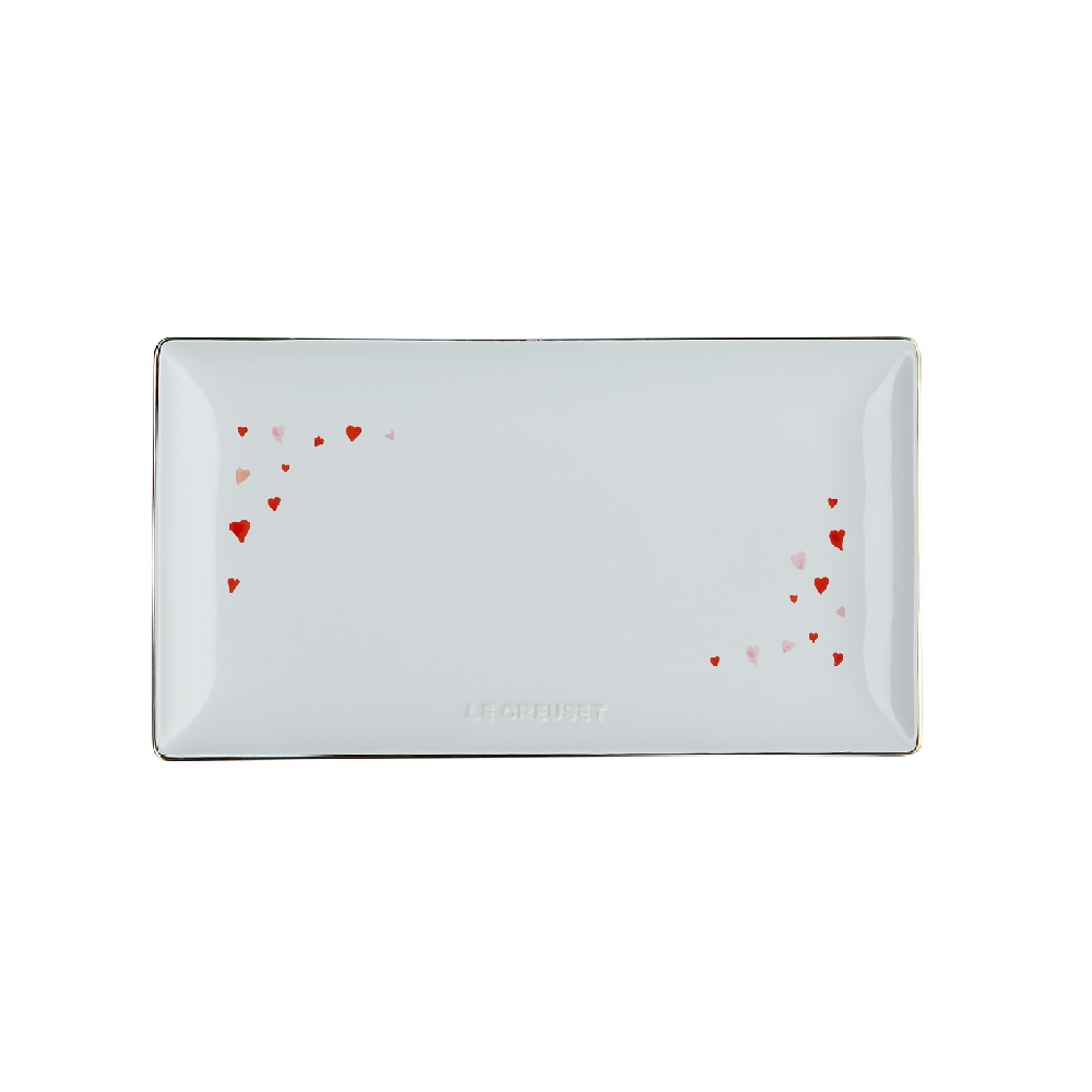 Rectangular Tray with Heart Decal image number 0