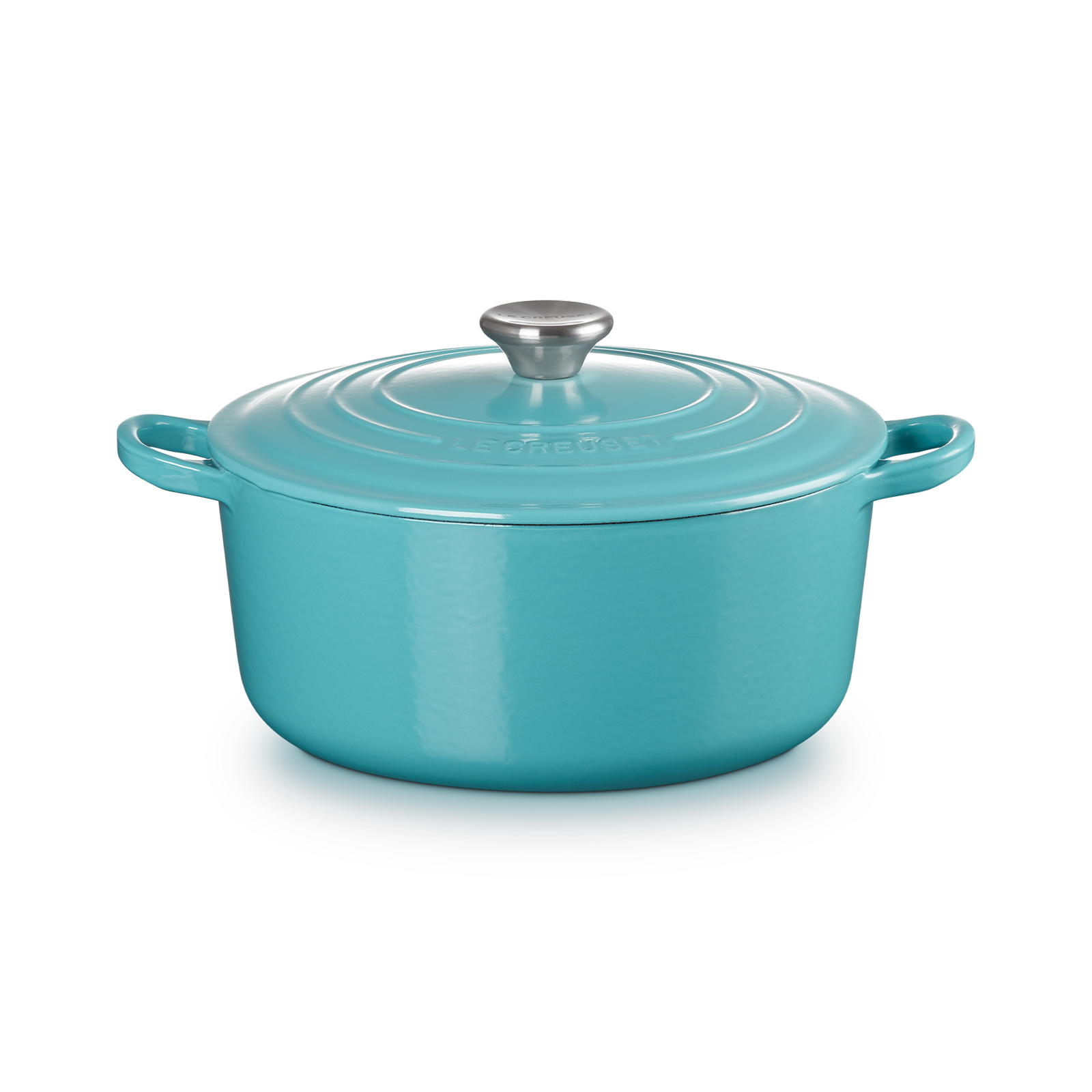 Round Casserole 24cm Turquoise (Black Interior)