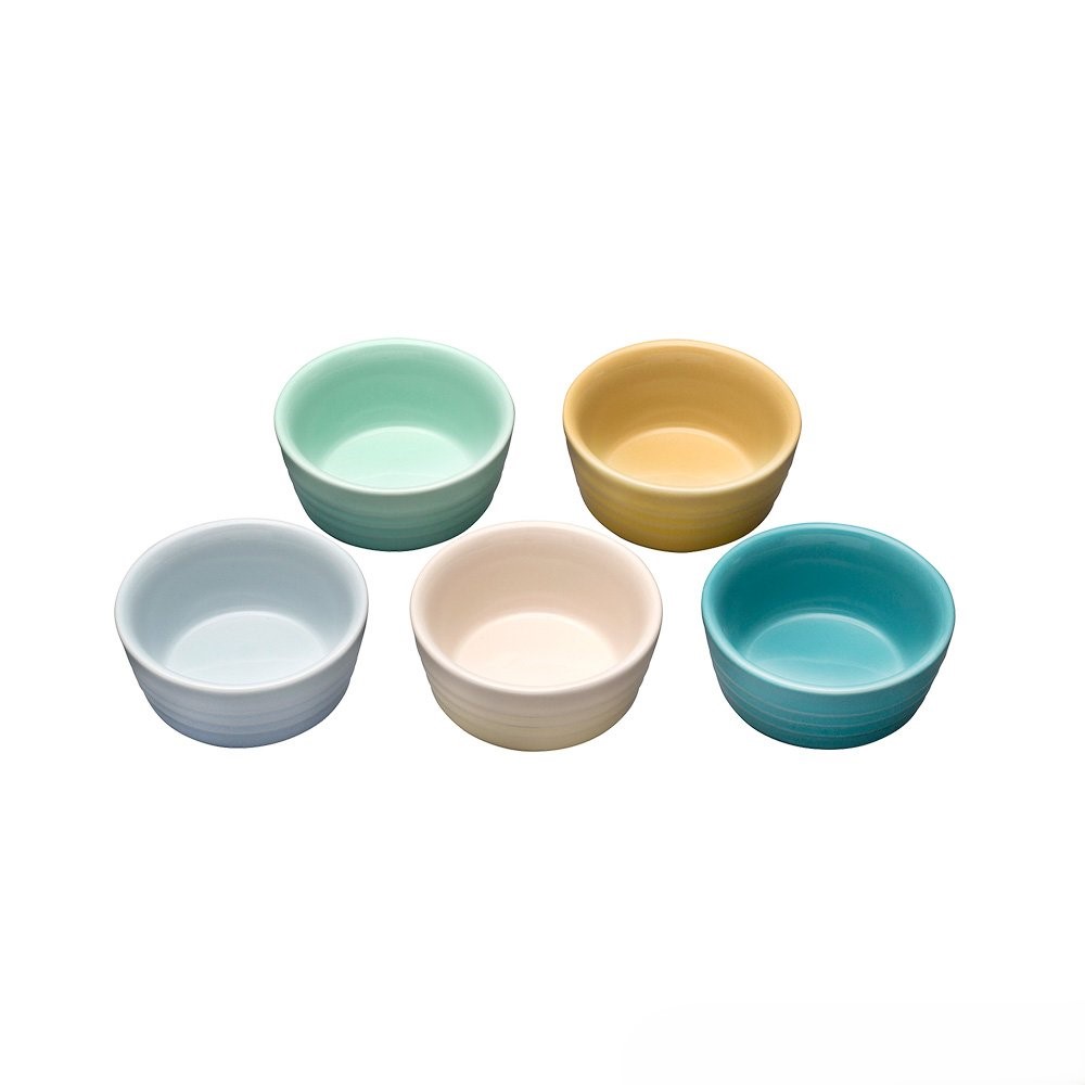 Set of 5 Petite Ramekin 50ml Dune/Caribbean/Quince/Mint/Blue