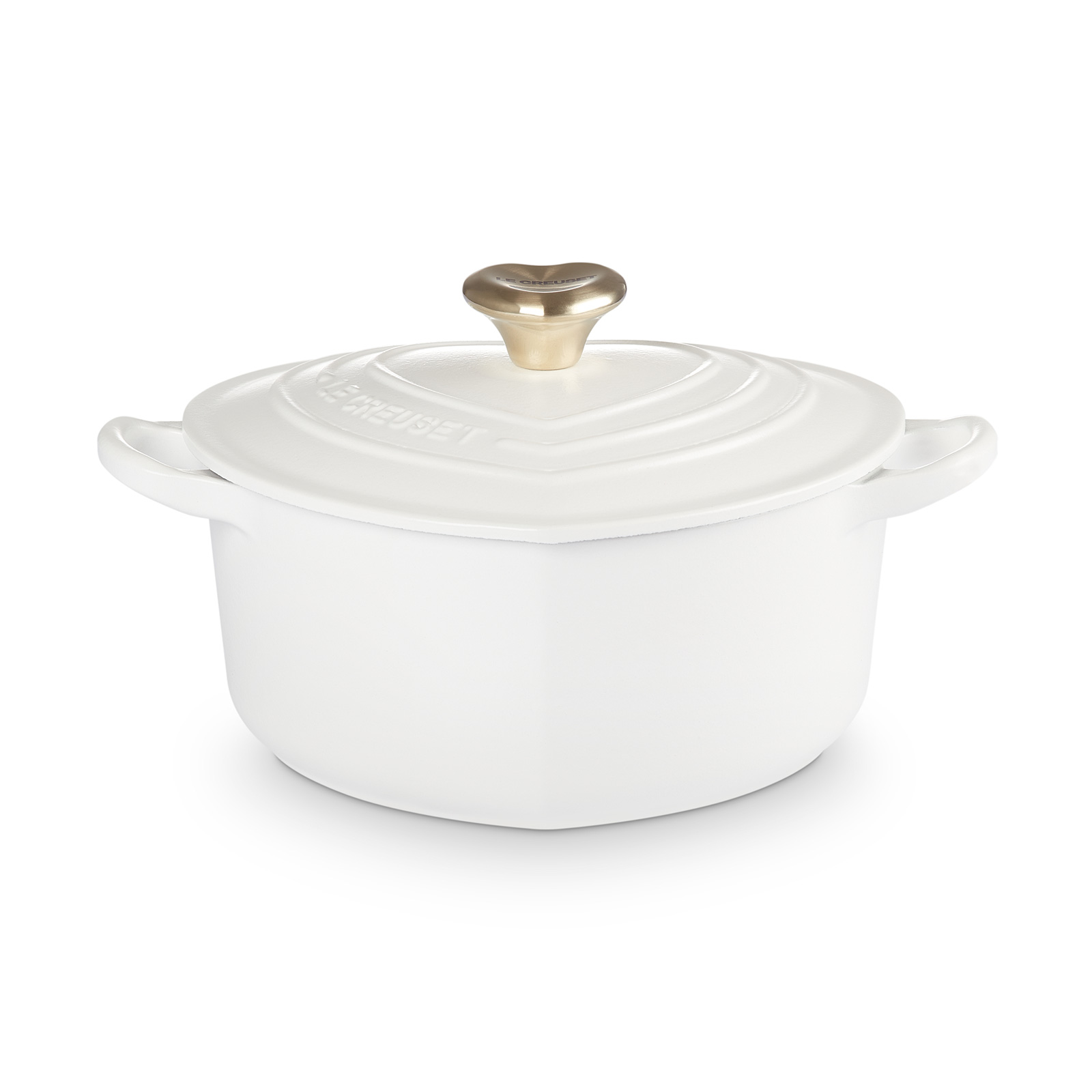 Heart Shaped Casserole (Light Gold Heart Knob) image number 1