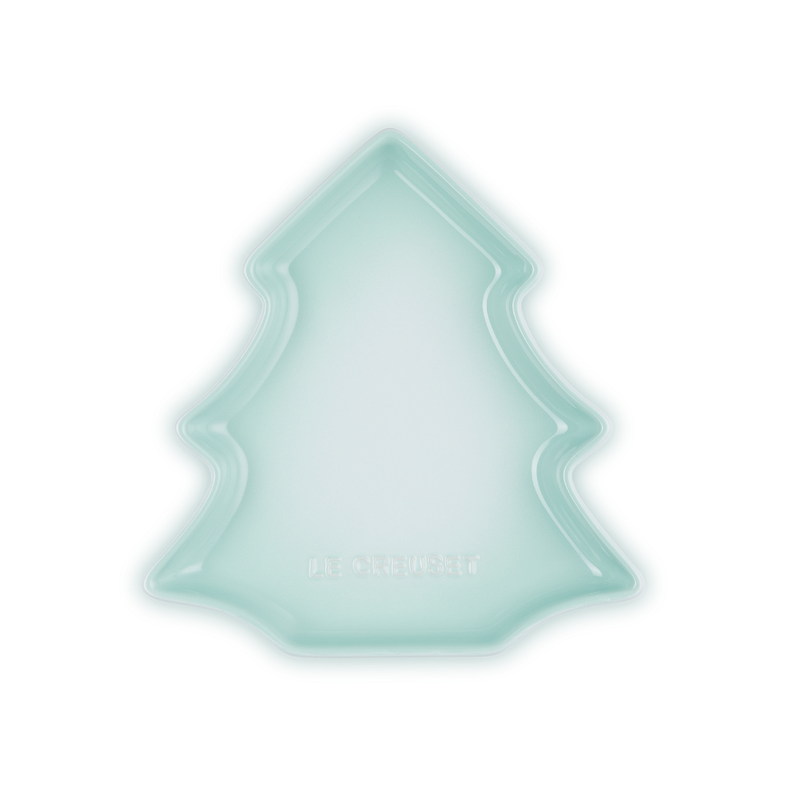 聖誕樹造型陶瓷碟 19厘米 Ice Green