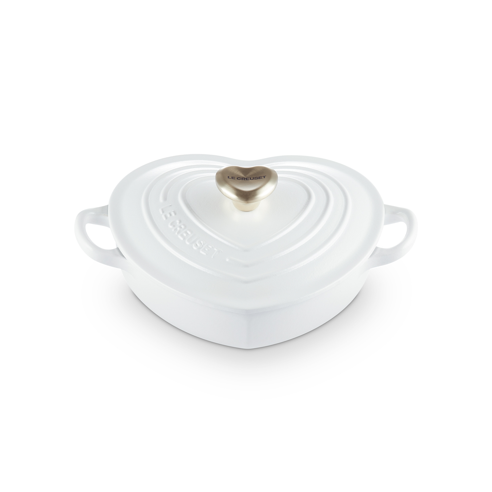 Heart Dish 20cm Cotton (Light Gold Heart Knob)