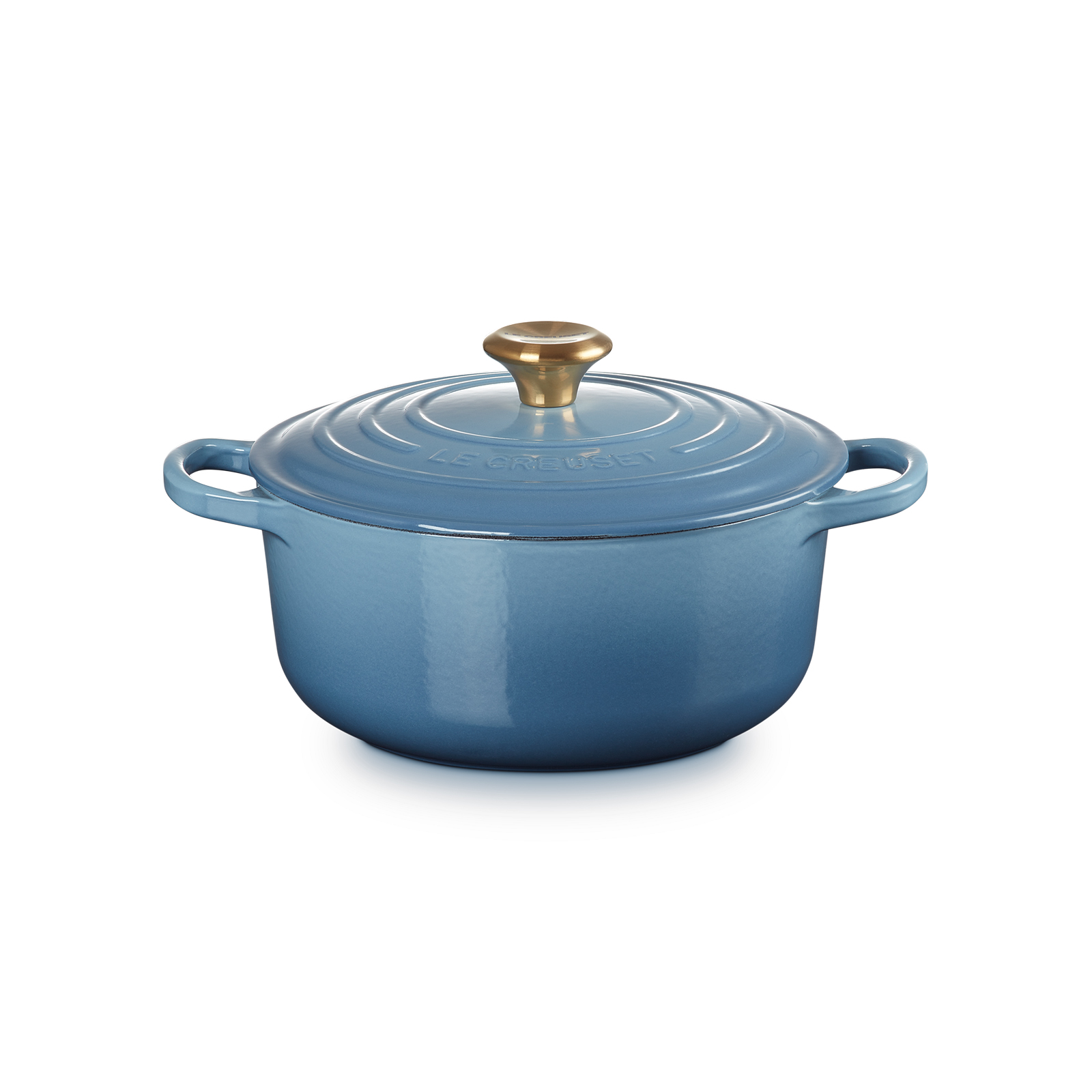 Round Casserole 20cm Chambray (Gold Knob)
