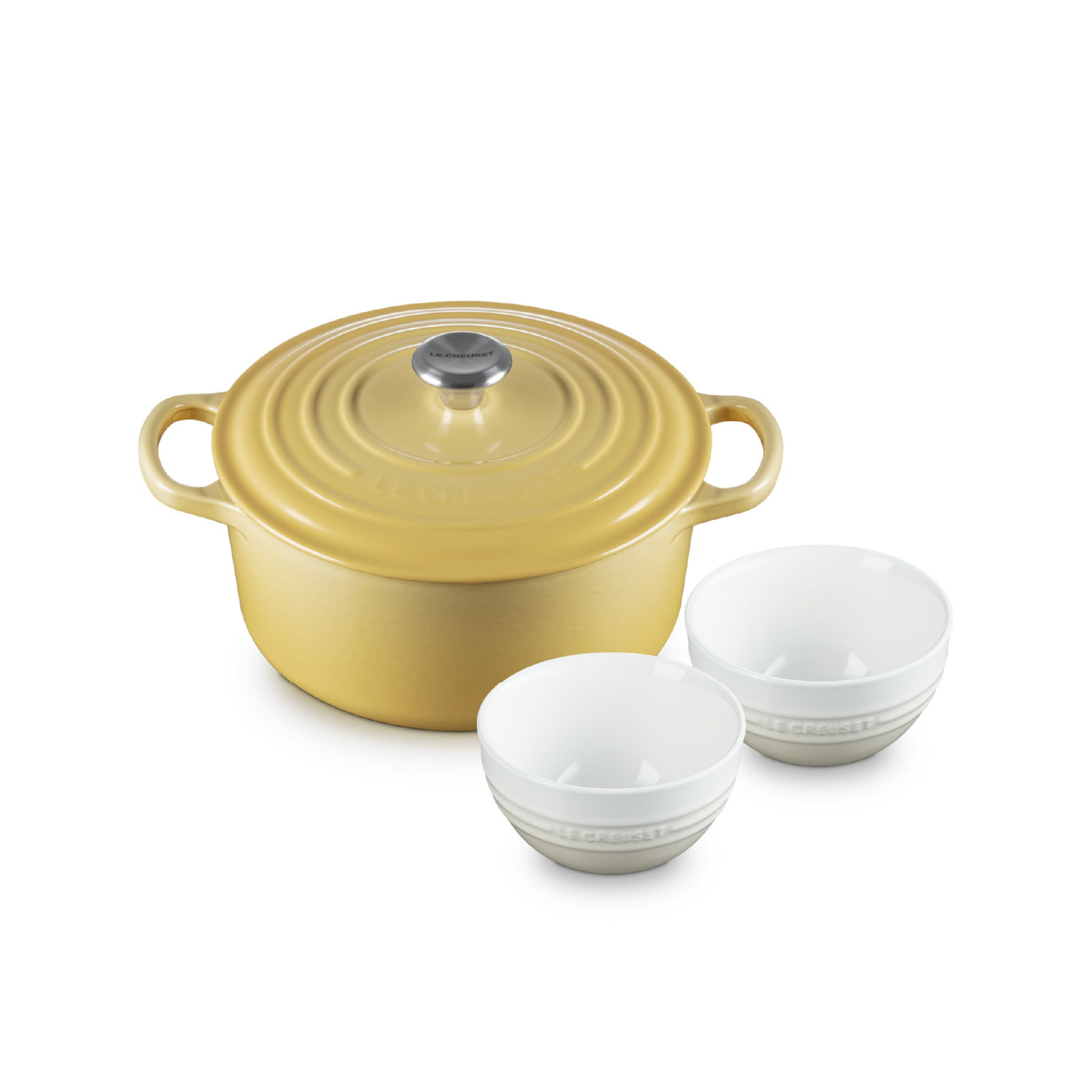 圓形琺瑯鑄鐵鍋 22厘米 Camomille 母親節限定套裝