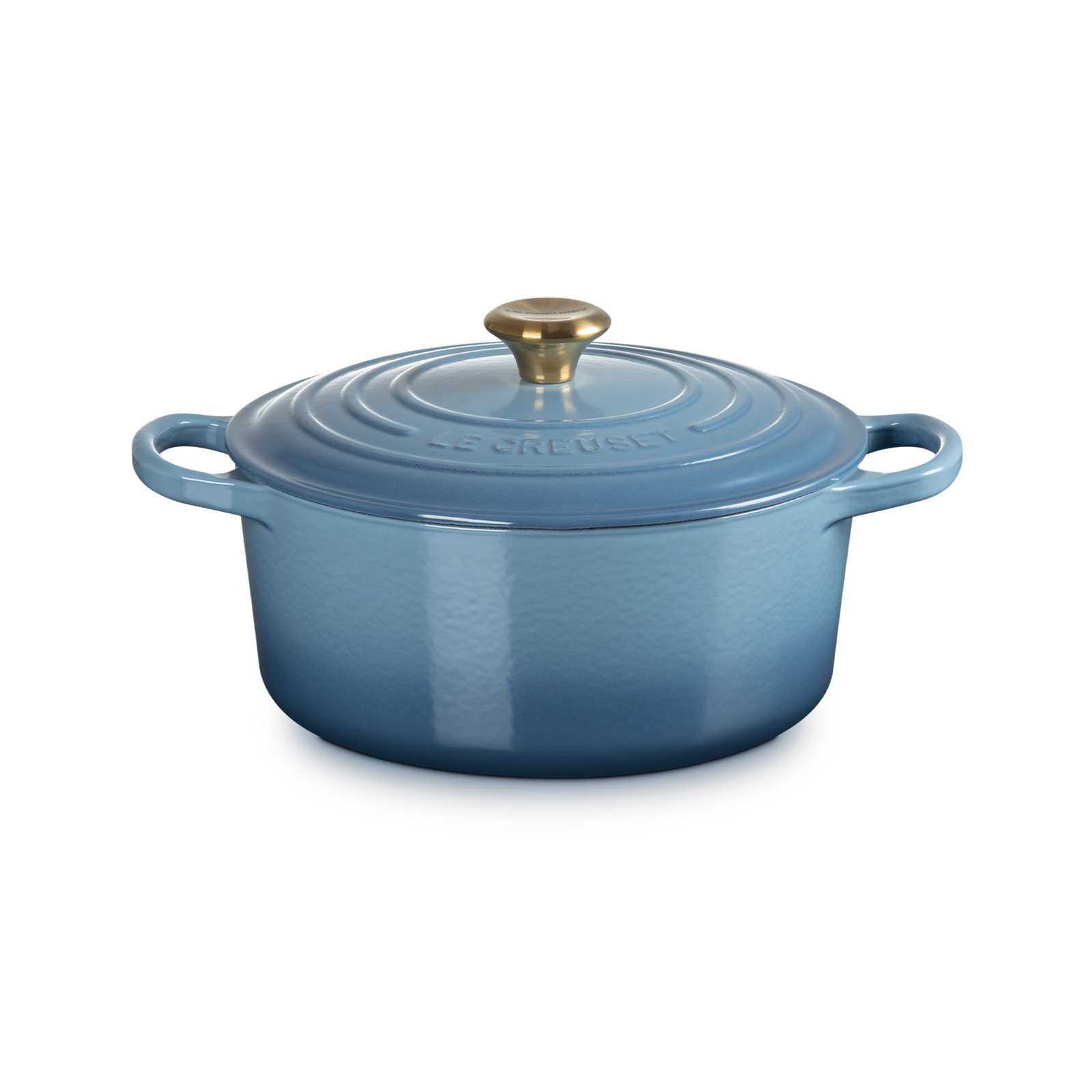 Round Casserole 22cm Chambray (Gold Knob)