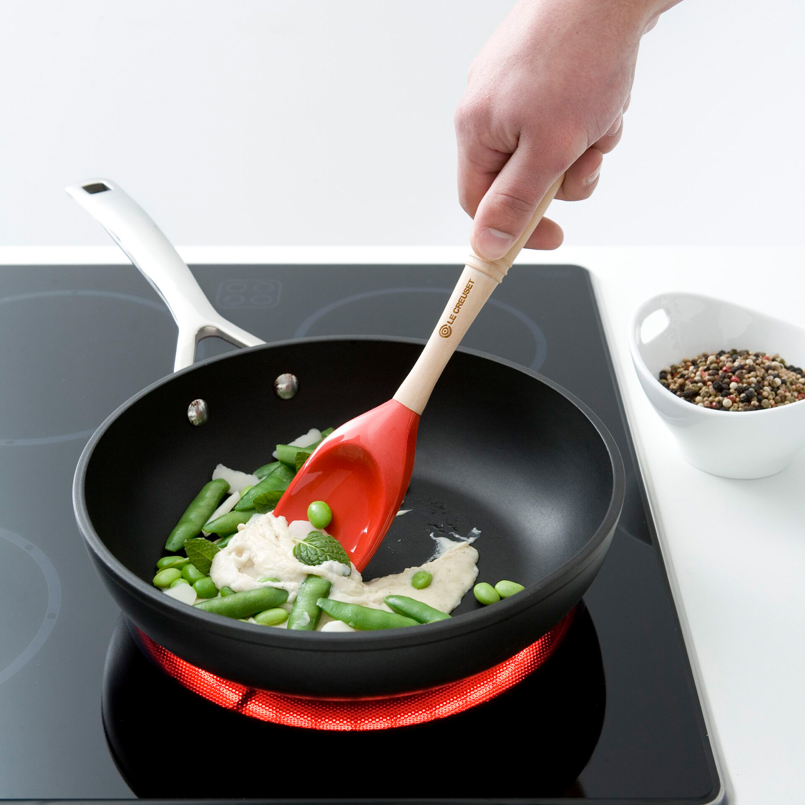 Venus 木柄矽膠杓 (大) image number 3