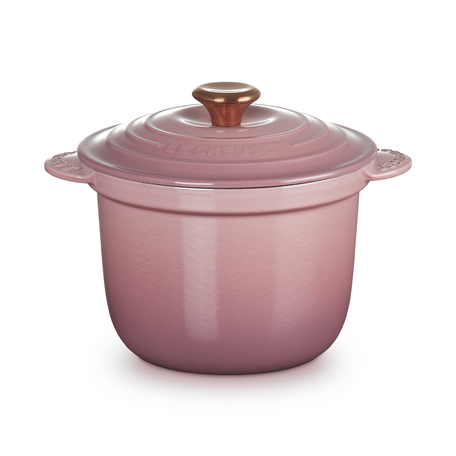 Cocotte Every 高身琺瑯鑄鐵鍋 20厘米 Mauve Pink (銅色鍋蓋頭)
