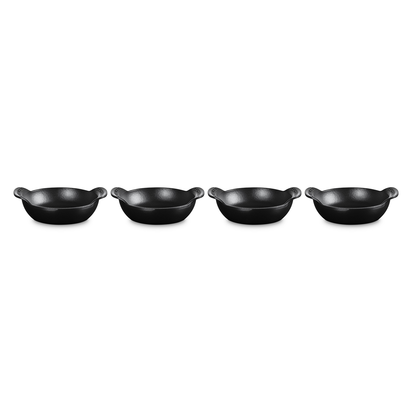Set of 4 Mini Buffet Casserole 13cm Matte Black