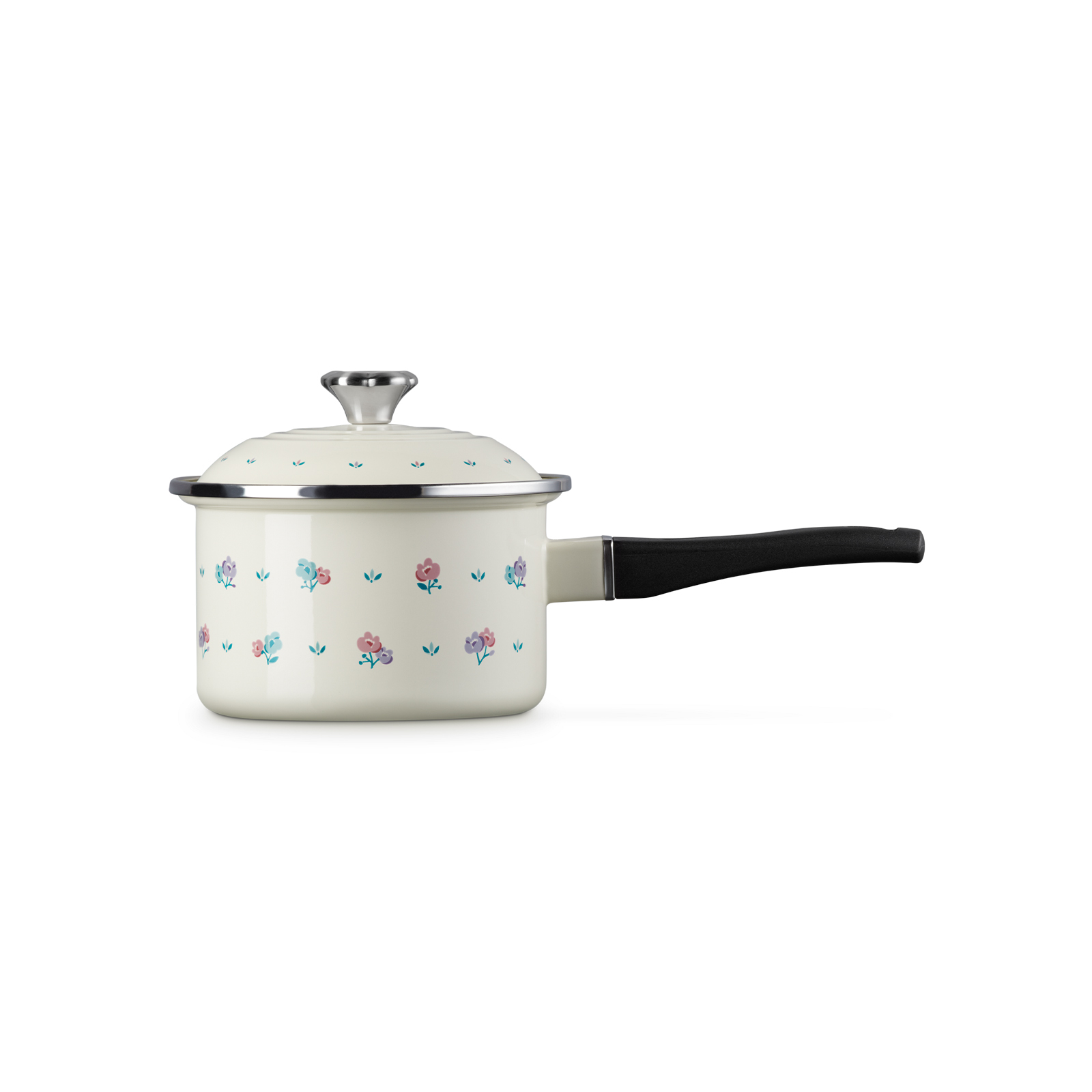 Petite Fleur Enamel On Steel Saucepan (Flower Knob) image number 2