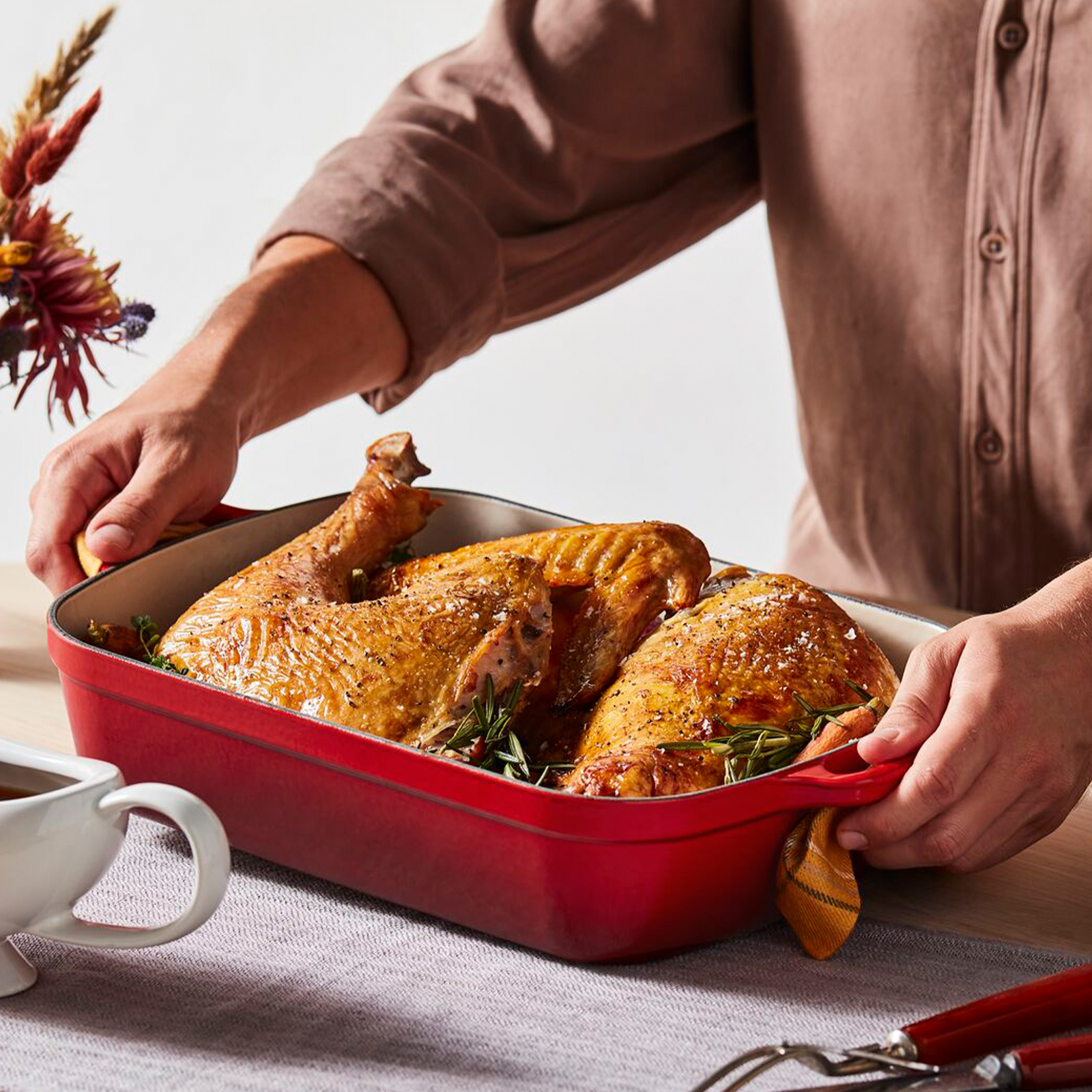 Rectangular Roaster 33cm Cerise